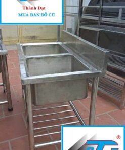 Bồn rửa đôi inox cũ