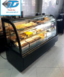 tủ bánh ngọt cũ, tủ kính cánh cong