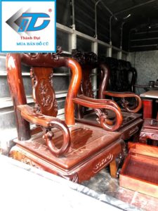 bộ bàn ghế quốc 6 món gỗ gụ cũ thanh lý