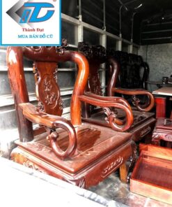 bộ bàn ghế quốc 6 món gỗ gụ cũ thanh lý