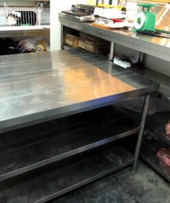 bàn chặt inox cũ thanh lý