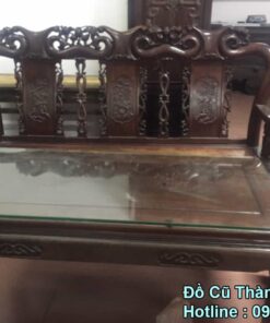BỘ BÀN GHẾ GỖ GỤ CŨ TAY 10