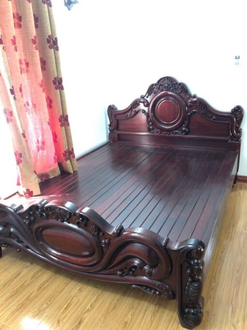 giường xoài gỗ gụ cũ 1.6m x 2m