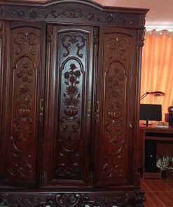 TỦ QUẦN ÁO GỖ GỤ CŨ