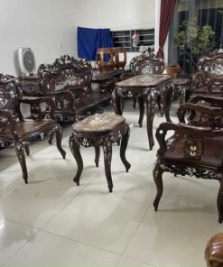 bộ bàn ghế louis cổ gỗ gụ