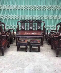 bộ bàn ghế quốc đào gỗ gụ 8 món