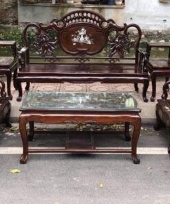 bộ bàn ghế gỗ trắc cũ