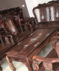 bàn ghế gỗ gụ quốc đào 8 món