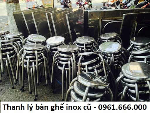 thanh lý bàn ghế inox cũ Hà Nội