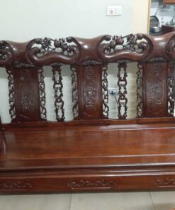 bộ bàn ghế gỗ gụ quốc đào tay 8