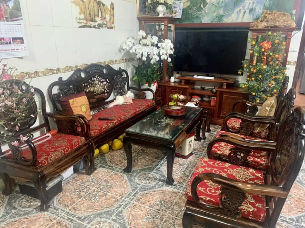 bàn ghế gỗ mun guột cũ 25t