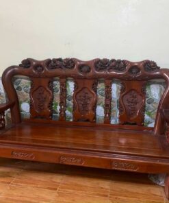 bộ bàn ghế gỗ hương cột 12