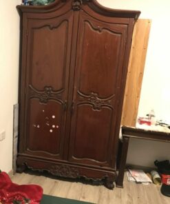 tủ quần áo gỗ gụ 2 cánh