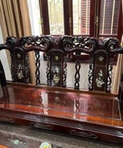 bộ bàn ghế gỗ trắc cột 7