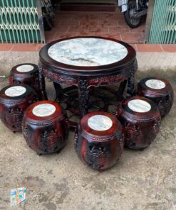 bộ bàn ghế trống gỗ trắc