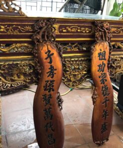 bàn thờ gỗ mít hoành phi câu đối