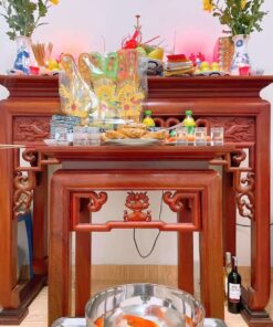 bộ bàn thờ gỗ hương đỏ
