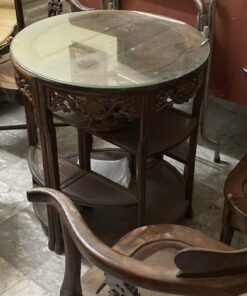 bộ bàn ghế góc bán nguyệt gỗ trắc