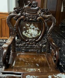 bộ bàn ghế nghê đỉnh gỗ trắc