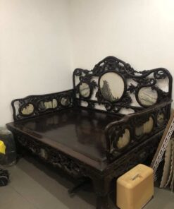 Giường ba thanh gỗ trắc cũ