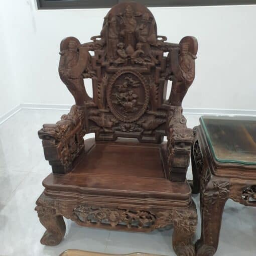 bộ bàn ghế tam đa gỗ trắc - Ảnh 4