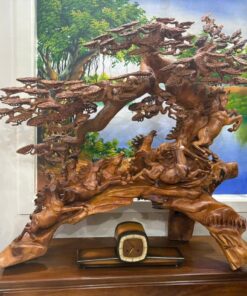 Tượng Bát Mã Qua Cầu Gỗ Hương