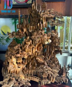 tượng gỗ găng bầu đục bát tiên nghệ nhân