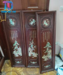Tranh Tứ Quý Gỗ Gụ Khảm Trai