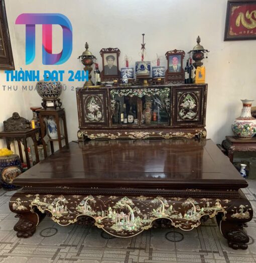 Sập Gụ Tủ Chè Khảm Ốc Singapore