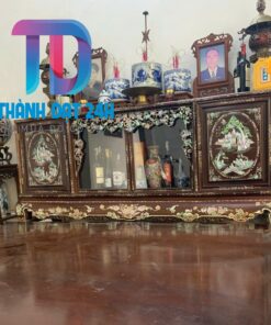 Tủ Chè Khảm Ốc Tích Vinh Quy Bái Tổ