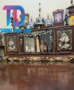 Tủ Chè Khảm Ốc Tích Vinh Quy Bái Tổ