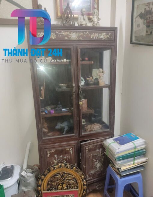 Tủ Bày Đồ Gỗ Gụ Khảm Trai