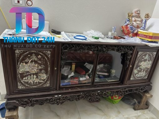 Tủ Chè Gỗ Gụ Khảm Trai