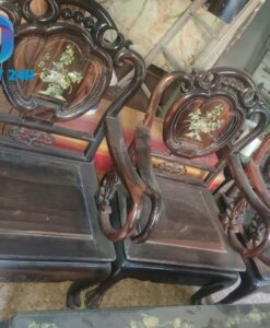 Bộ Bàn Ghế Guột Gỗ Mun 8 Món