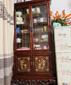 Tủ Rượu Gỗ Gụ Khảm Trai