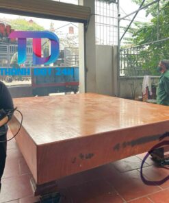 Sập gỗ cẩm vàng nguyên khối