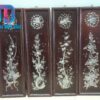 Tranh tứ quý khảm trai gỗ gụ