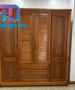 Tủ Áo 4 Cánh Gỗ Xoan Đào